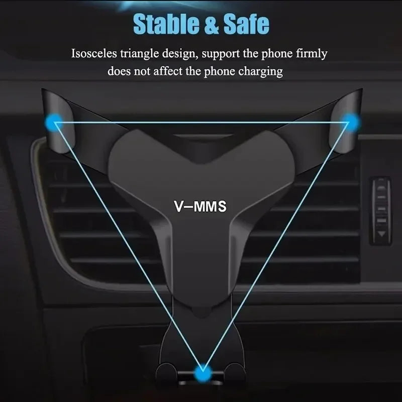 Hot Car Mounted Gravity Mobile Phone Holder Air Outlet Gravity CellPhone GPS Navigation Stand Y Bracket for Automotive Universal