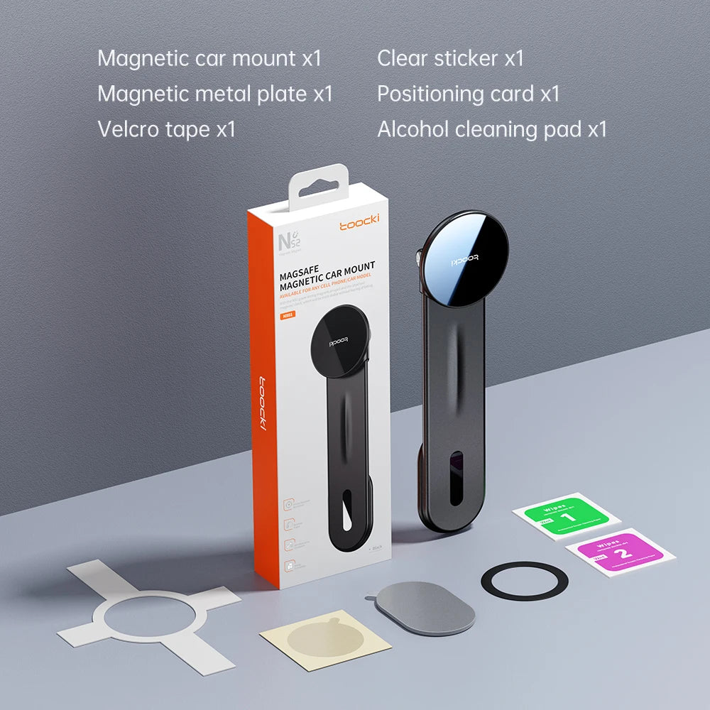 Toocki N52 Strong Magnetic Car Phone Holder Rotation Mobile Bracket GPS Cell Phone Stand in Car For Magsafe For iPhone15 14 13