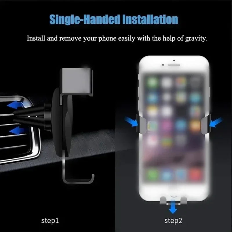 Hot Car Mounted Gravity Mobile Phone Holder Air Outlet Gravity CellPhone GPS Navigation Stand Y Bracket for Automotive Universal
