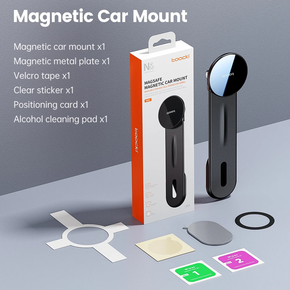 Toocki N52 Strong Magnetic Car Phone Holder Rotation Mobile Bracket GPS Cell Phone Stand in Car For Magsafe For iPhone15 14 13