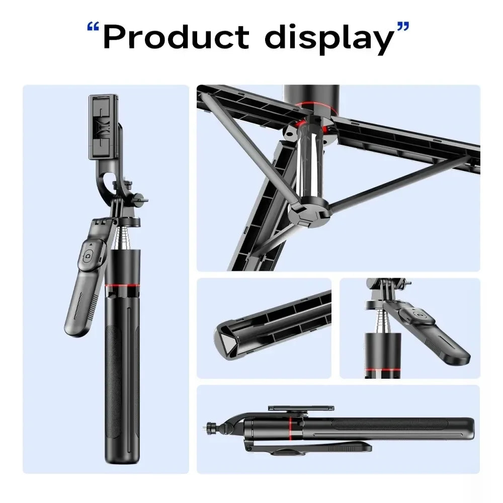 Selfie Stick 1.7 Meter Ultra Long Stretch Portable Phone Holder Bluetooth Remote With Fill light Tripod Stand For Live Broadcas